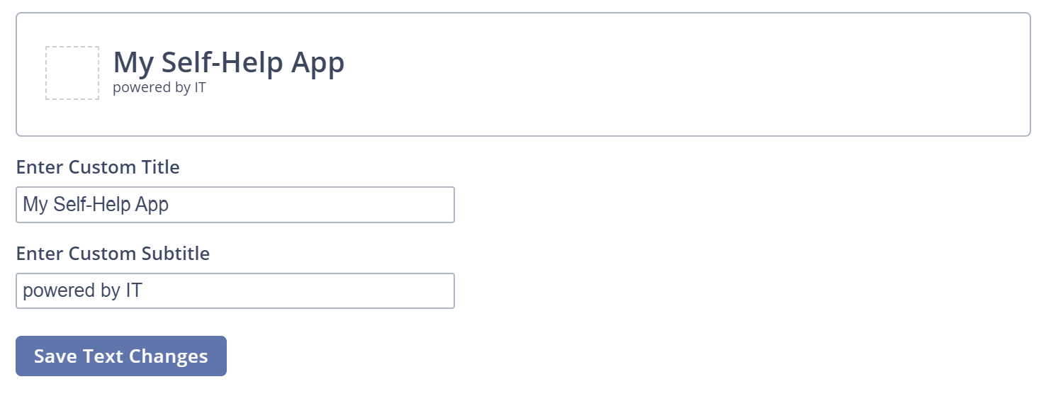 My Self-Help App Enter Custom Title and Enter Custom Subtitle